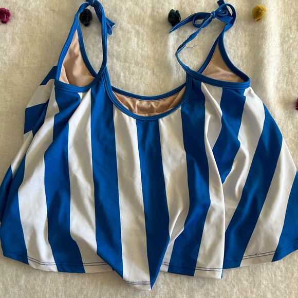 Small KJ blue stripe tie shoulder - Picture 1 of 5